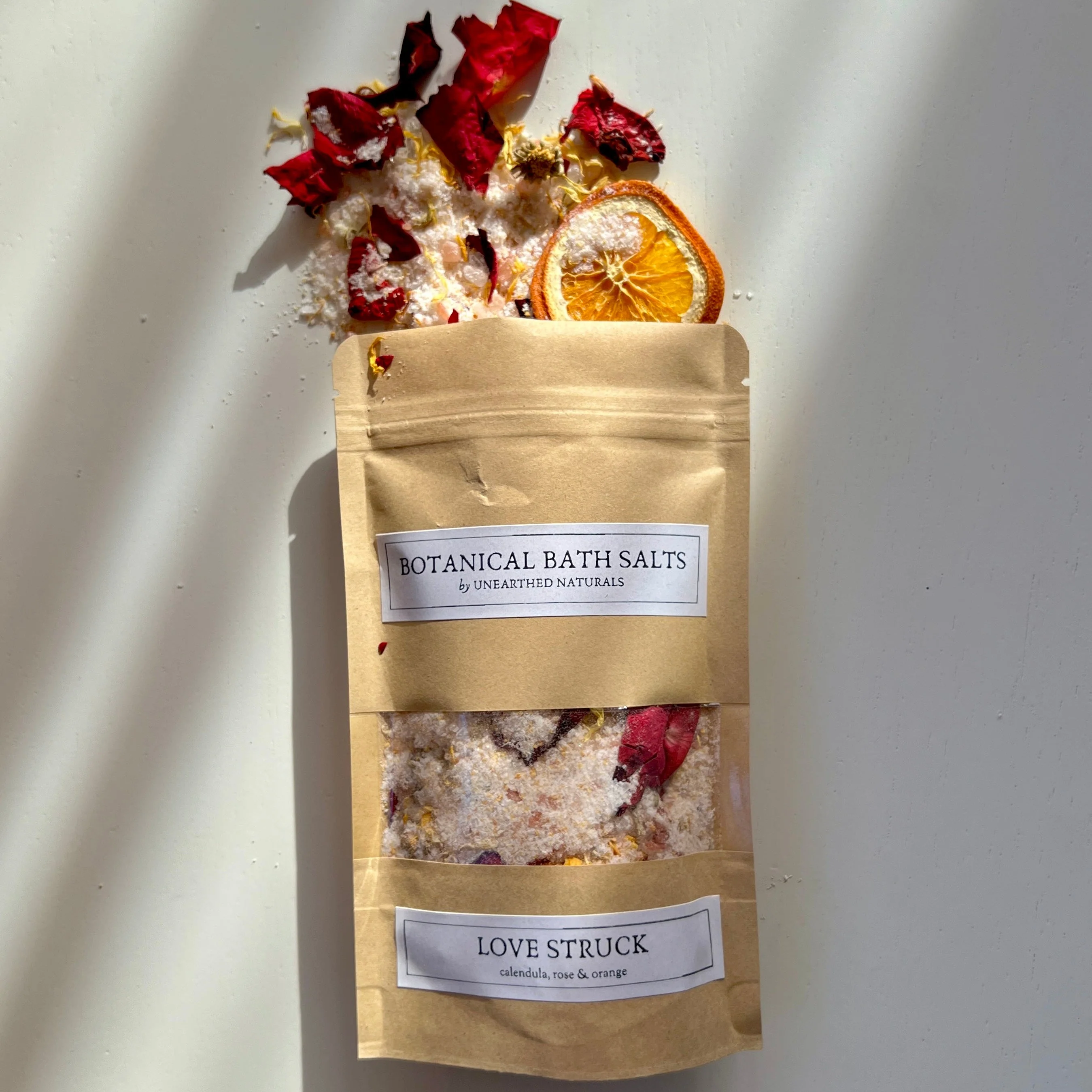 Stylish LOVE STRUCK – Calendula Rose Orange Botanical Bath Salts Luxury