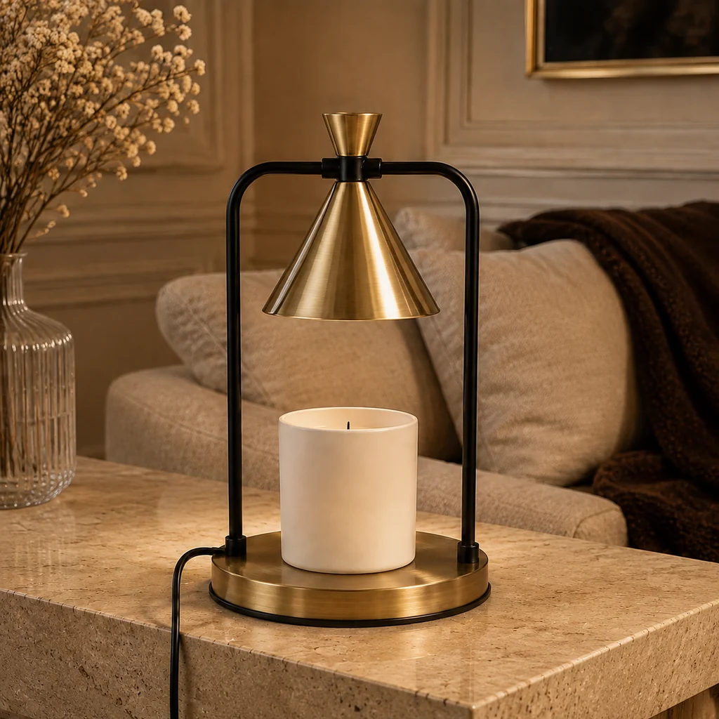 Long-Lasting Lampe Chauffe-Bougie Conique – 4 Coloris – Maison Milaya Original Design