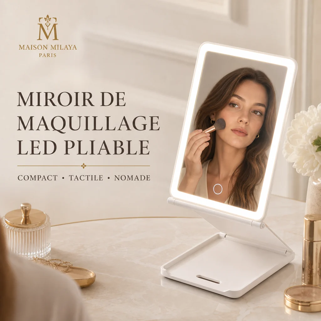 Specialty Foldable LED Makeup Mirror – Maison Milaya Sophisticated