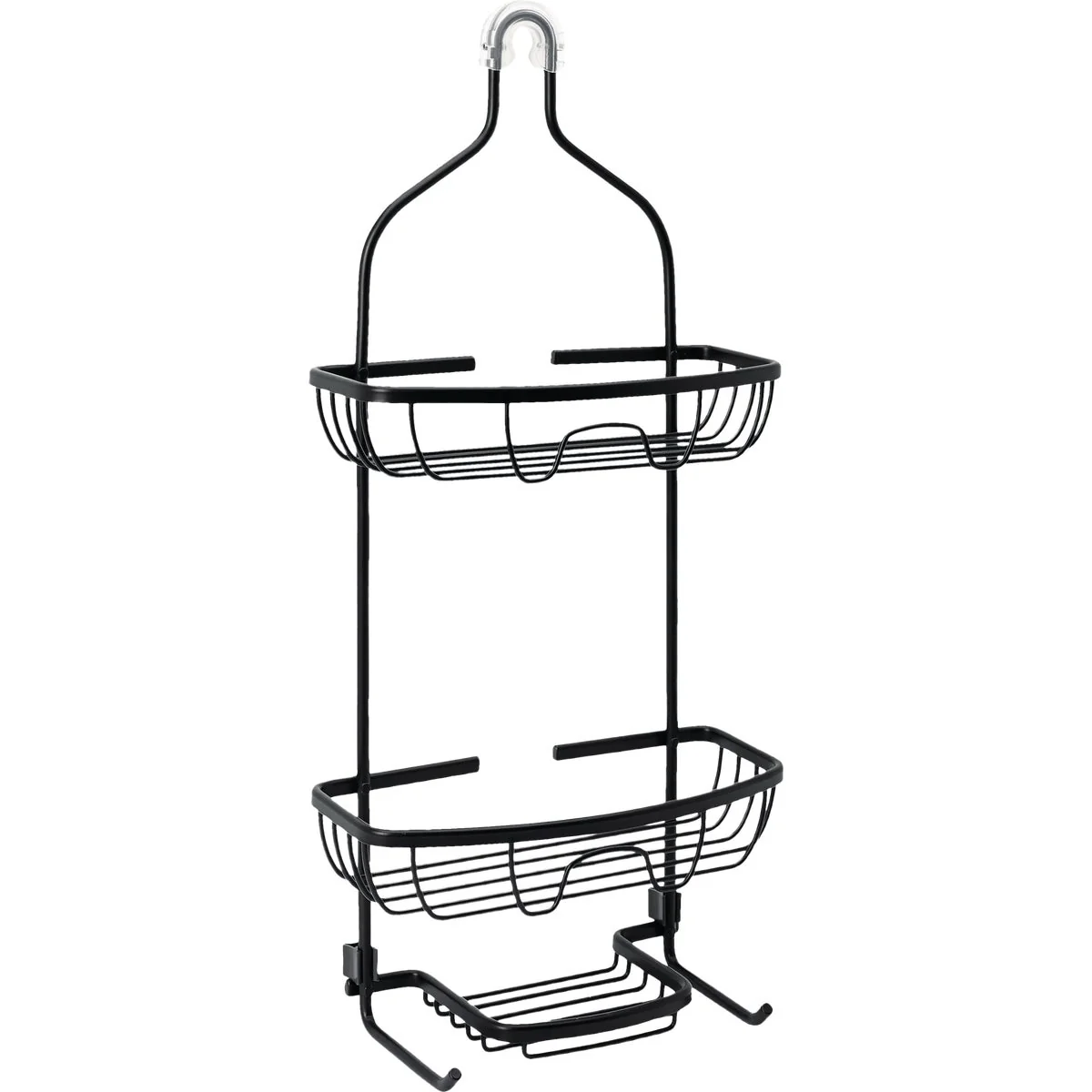 Functional Zenna Home 11 In. x 24 In. Rustproof Hanging Shower Caddy Matte Black Exceptional