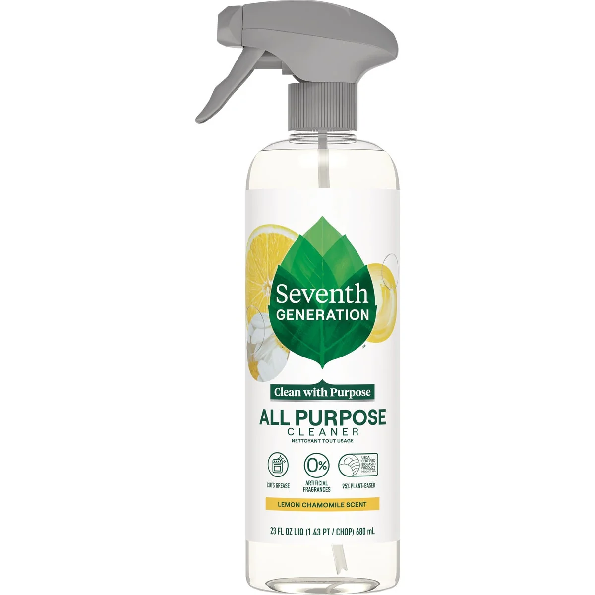 Expertly Made Seventh Generation 23 Oz. Lemon Chamomile Citrus Multi-Surface All Purpose Cleaning Spray Convenient
