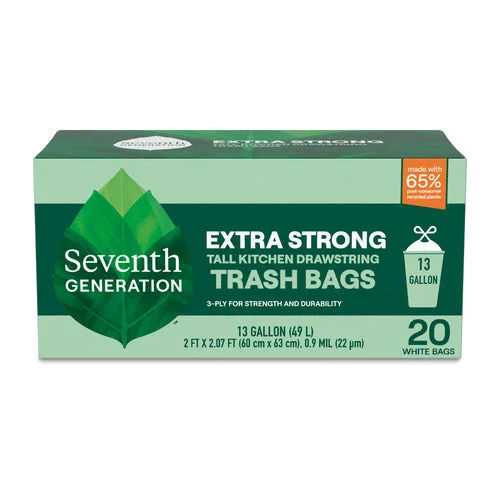Refined Seventh Generation 13 Gal Tall Kitchen Drawstring Trash Bags Trendy