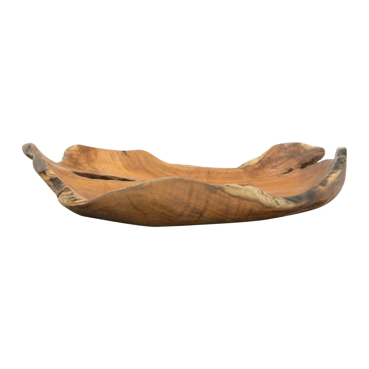 Enhanced Hand-Carved Teak Wood Bowl Durable