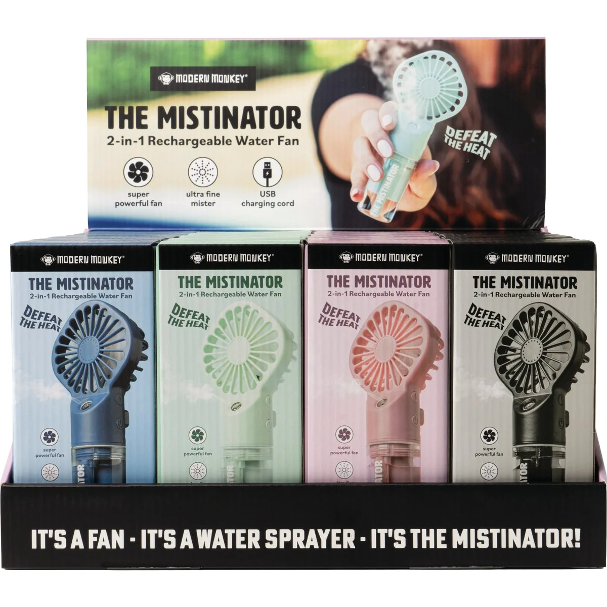 Trendy The Mistinator 2-In-1 Rechargeable Water Fan Crafted
