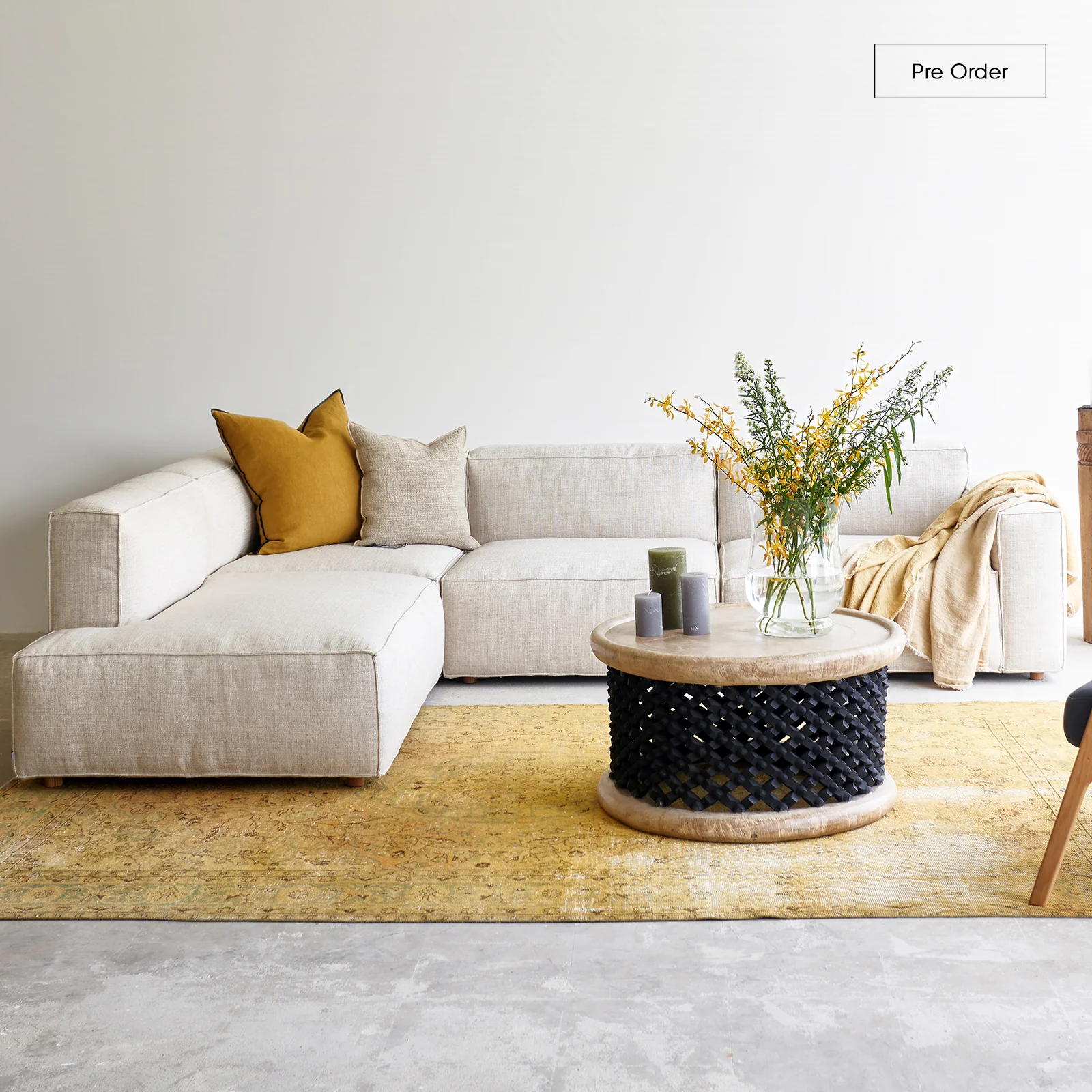 Contemporary Baker L Shape Sofa Bespoke Fabric 301cm Expertly Made