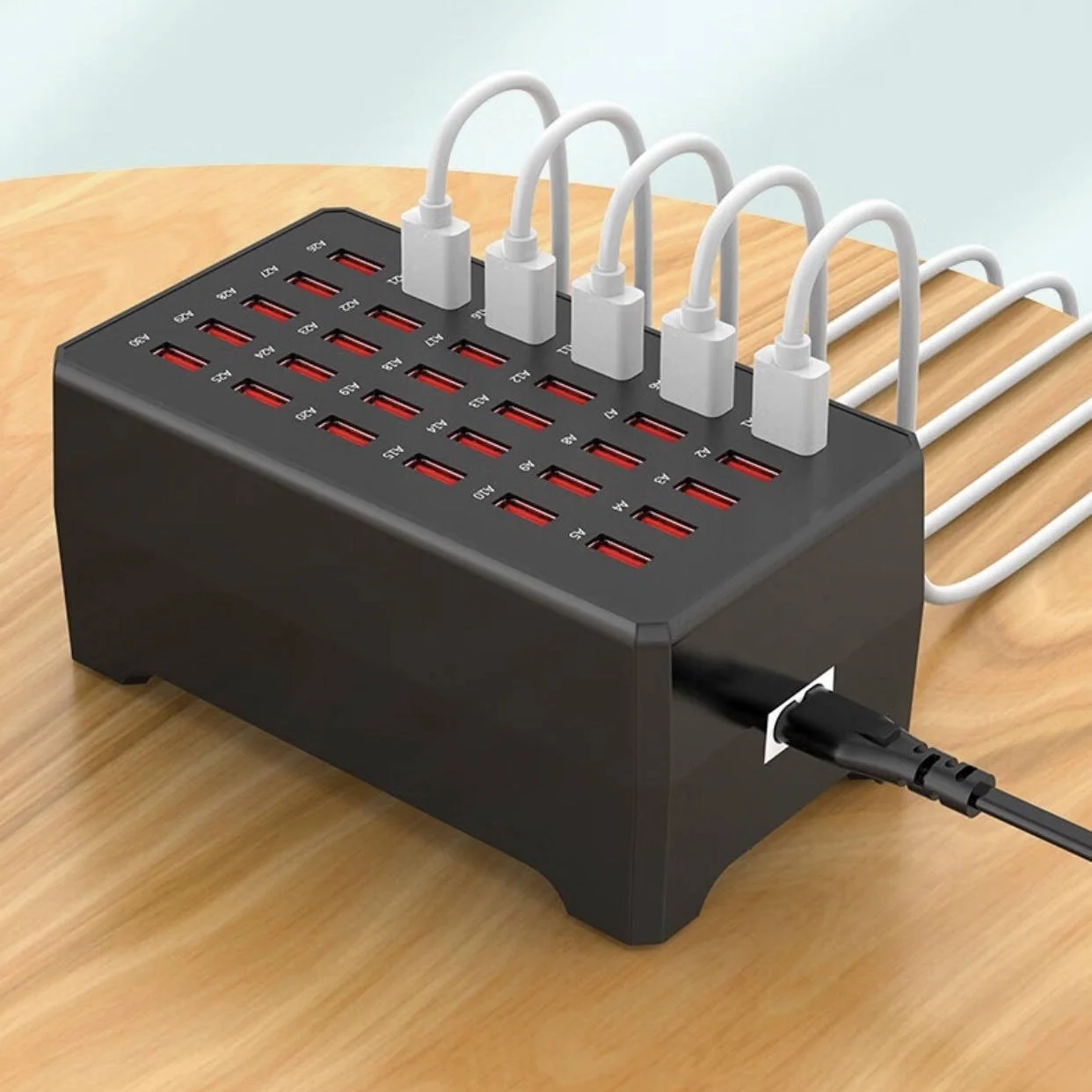 Comfortable 30-Port USB Charging Station 200W for the Household Environmentally Friendly