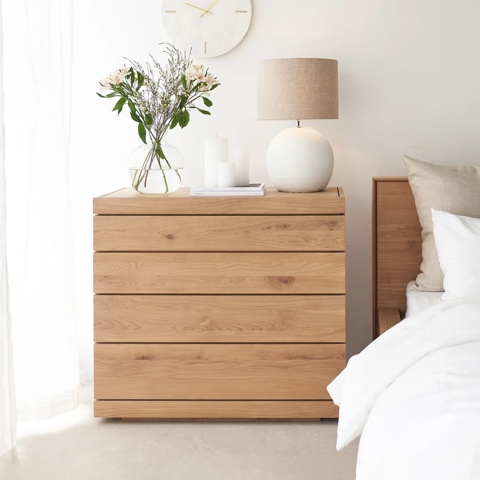 Stylish Burger Chest of Drawers Oak 100cm Recyclable