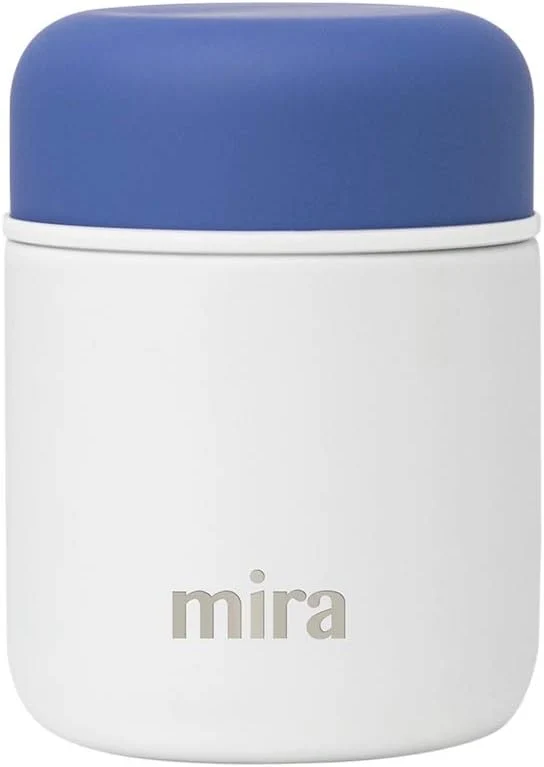 Reliable MIRA 9oz Insulated Food Jar Thermo for Hot Food amp Soup Compact Stainless Steel Vacuum Lunch Container – White Efficient