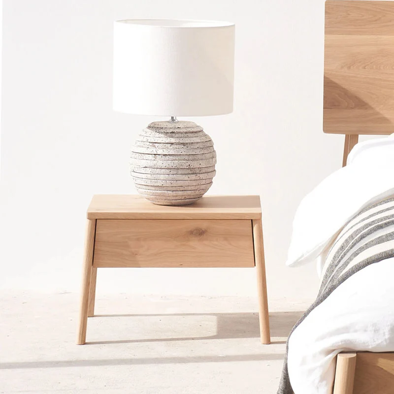 High-Quality Air Bedside Table Oak Smooth