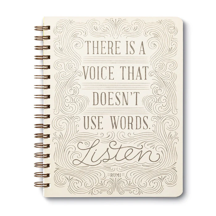 Organic Spiral Notebook – There is a Voice that Doesn’t Use Words Prestigious