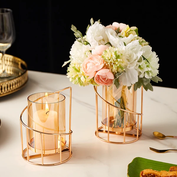 Reusable Nordic Metal Flower Vase Clean