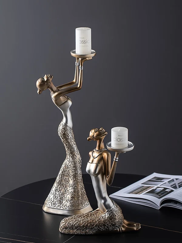 Expertly Made Modern Figurine Candle Holders Flexible