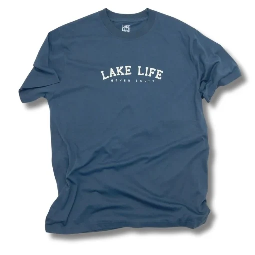 Pure Short Sleeve Tee – Lake Life – Navy Blue Traditional