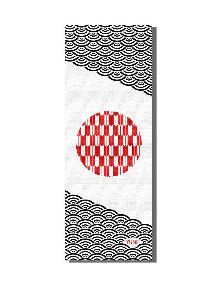 Traditional Yoga Mat 6mm Thick White Black Non-Slip Eco Friendly Yune Yoga Toru Effective