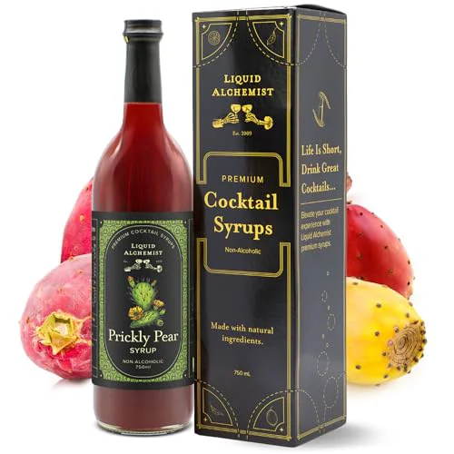 Pure Prickly Pear Syrup for Cocktails 25.4 Fl Oz Excellent