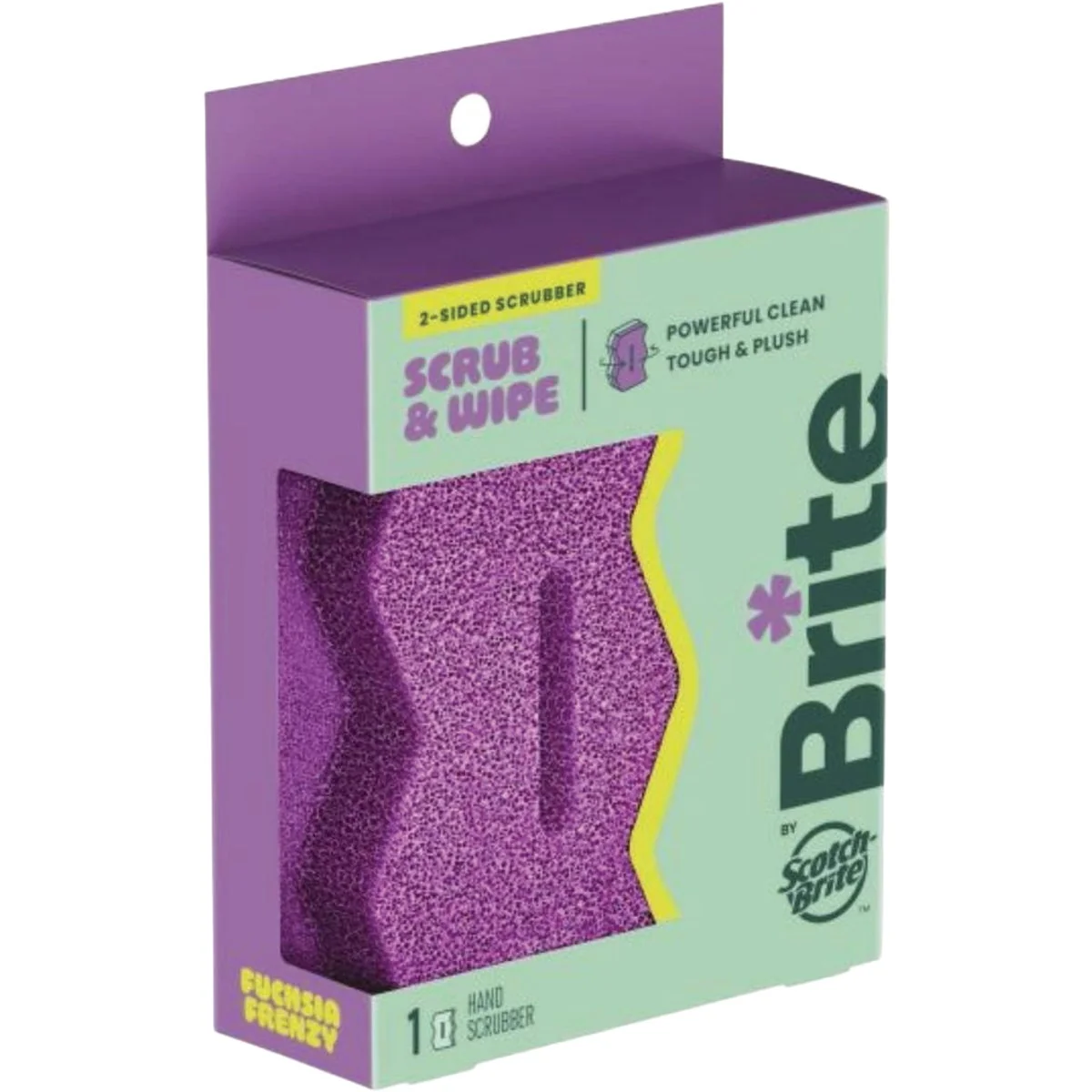 Premium Brite by Scotch-Brite Scrub Wipe Clean Scrubber Fuchsia Frenzy Selected