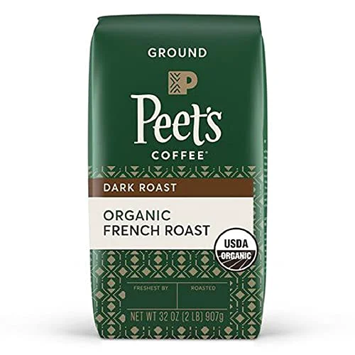 Solid PEET’S Organic Ground French Roast 32 Ounce Elite