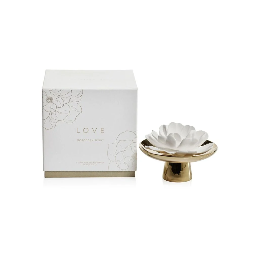 Luxury Love Porcelain Diffuser – Moroccan Peony Elegant
