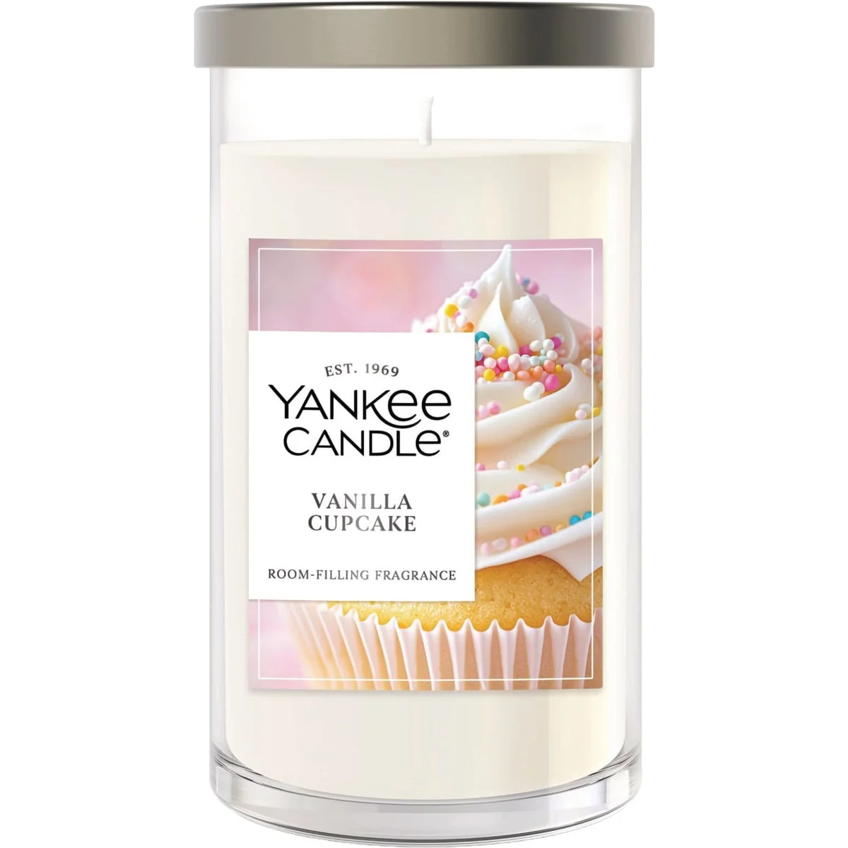 Specialty Yankee Candle 14-1 4 Oz. Vanilla Cupcake Medium Pillar Candle Genuine