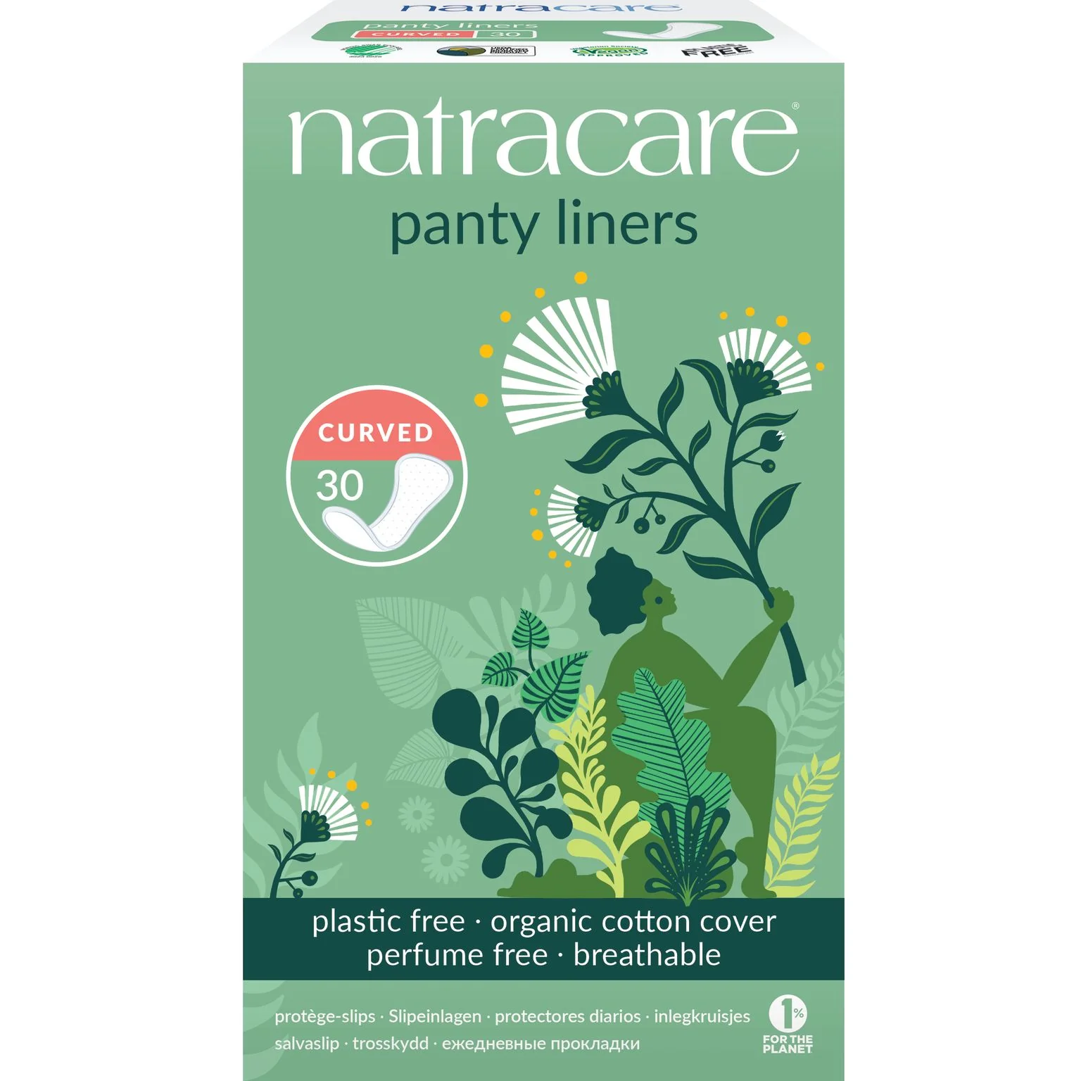 Excellent Natracare Curved Panty Liners Convenient