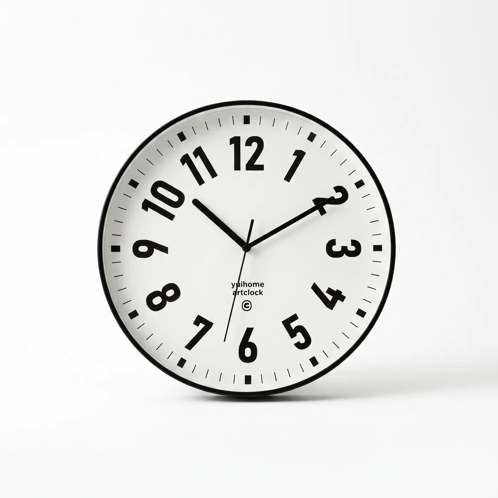 Sophisticated Modern Art-Face Wall Clock Silent Quartz Movement