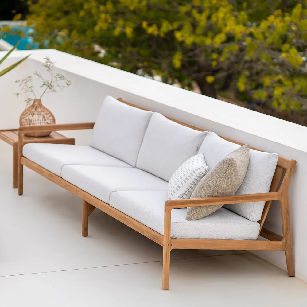 Outstanding Jack Outdoor Sofa 3 Seater – Off White 265cm Excellent