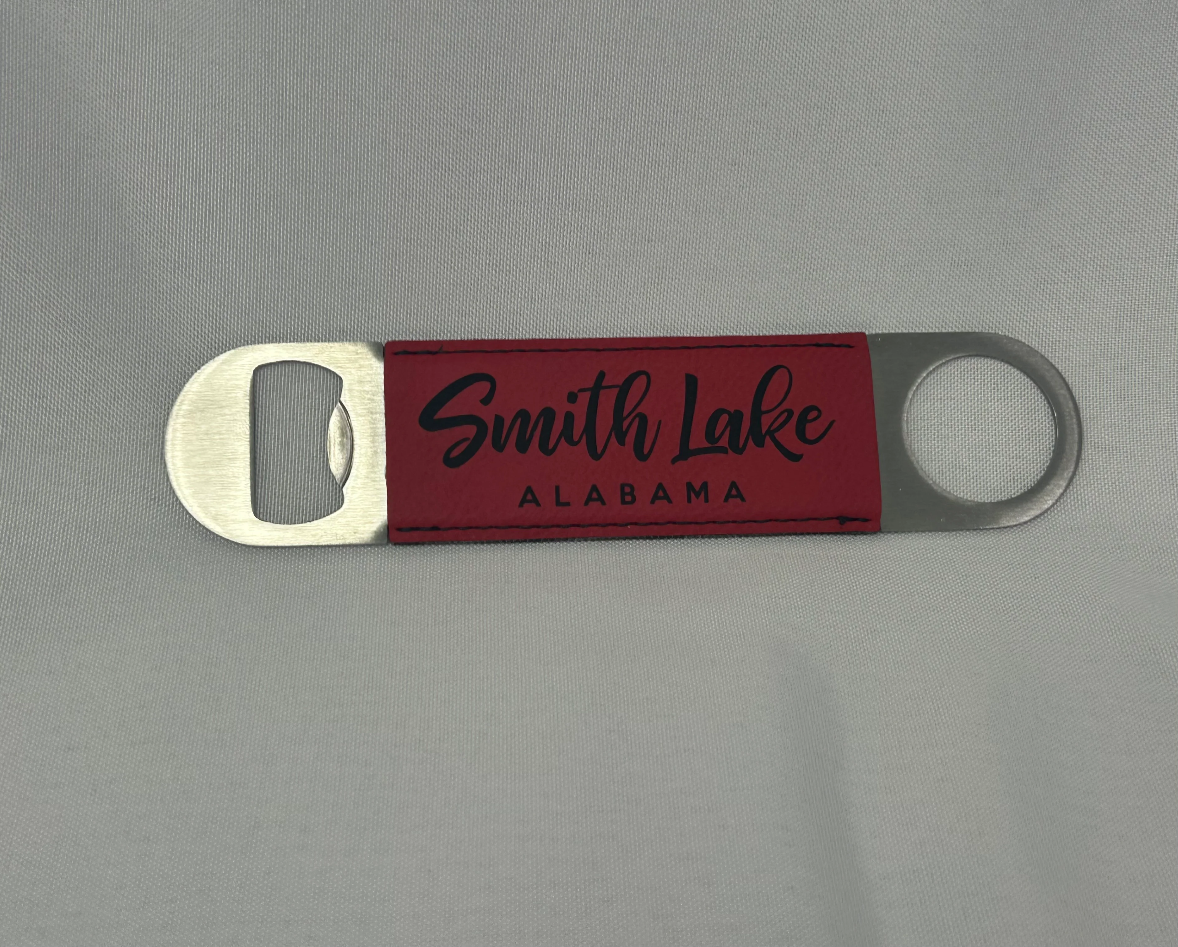 Functional Smith Lake Bottle Opener – Leatherette Detailed