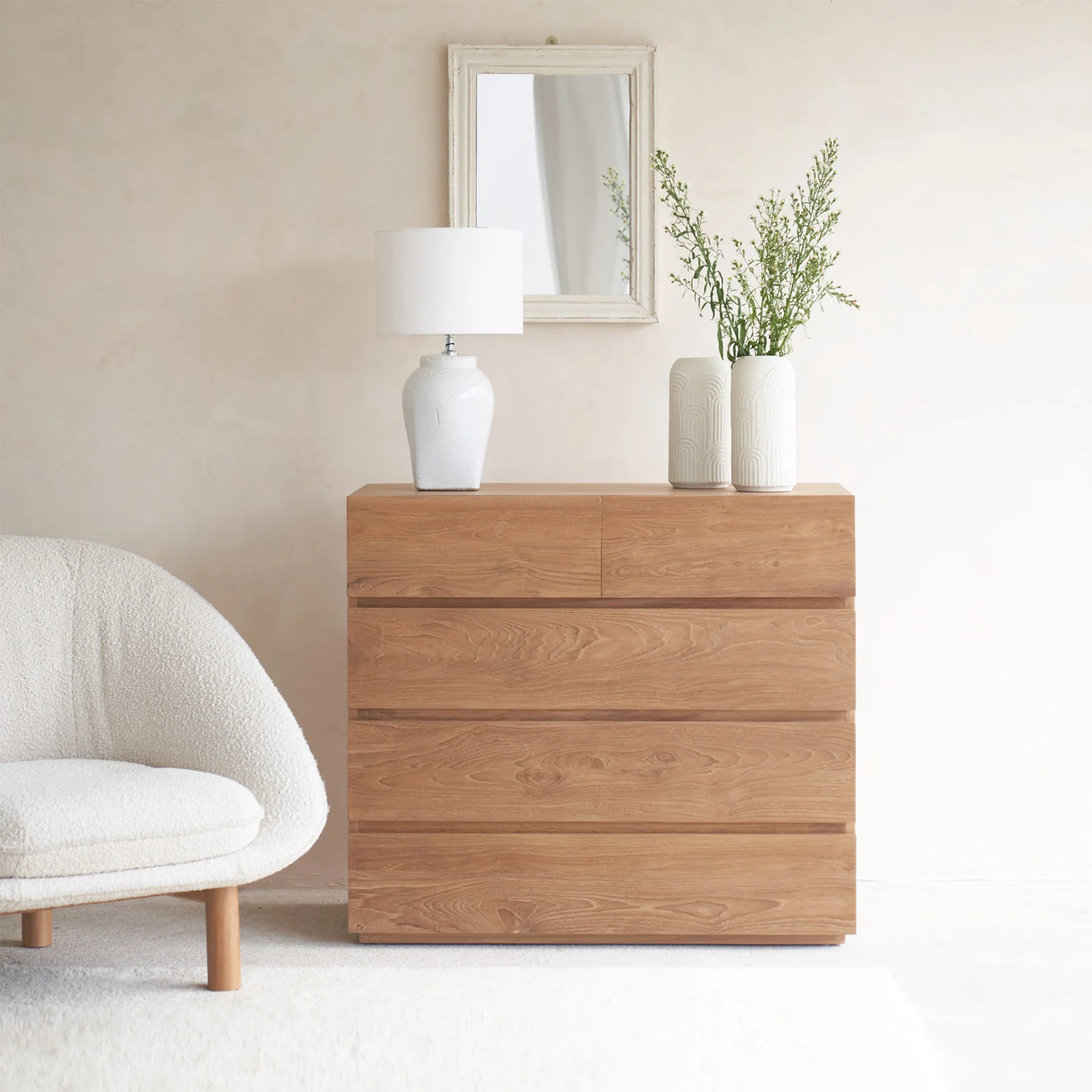 World-Class Maya Chest of Drawers Teak 100cm Professional