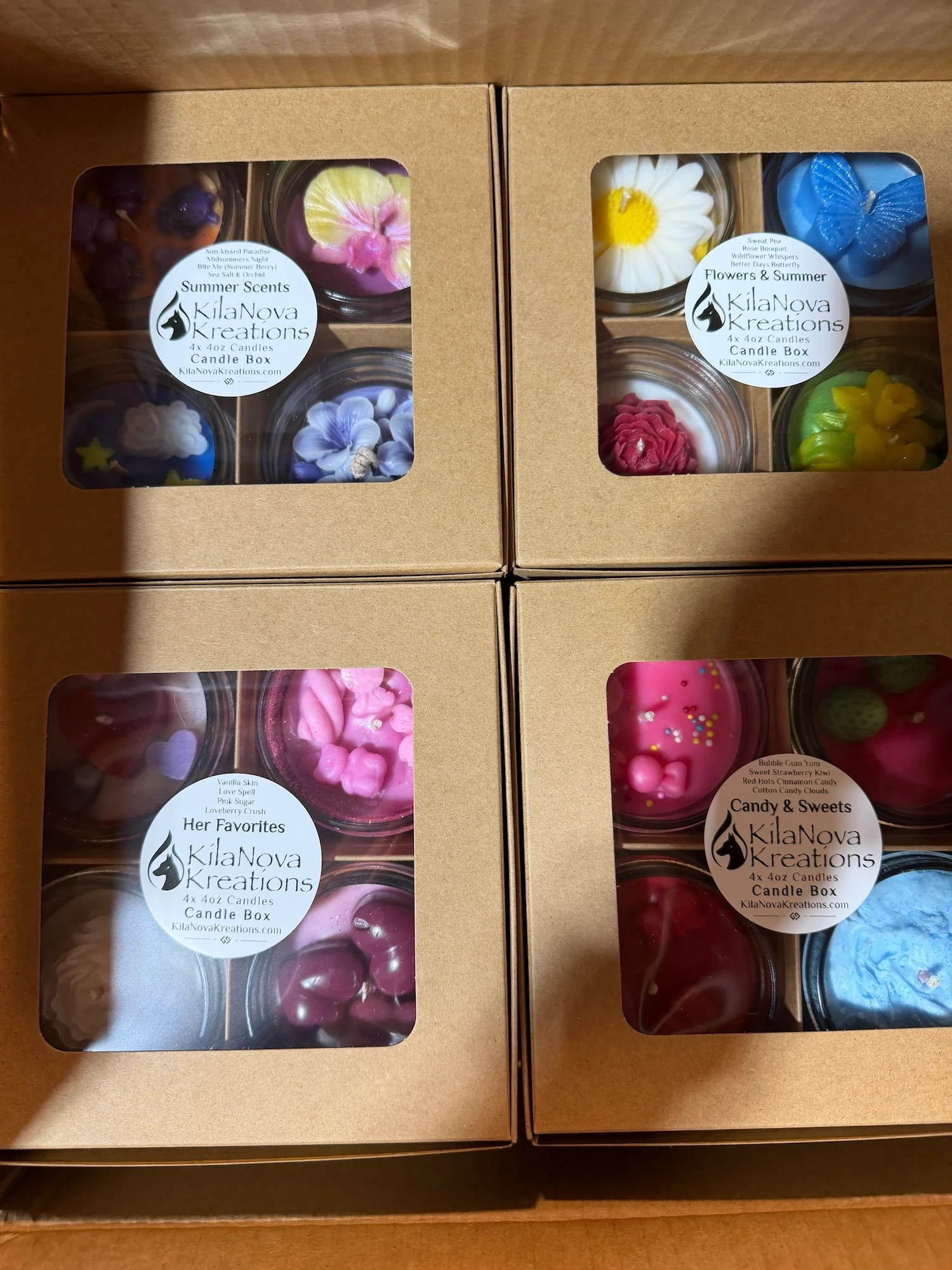 High-Performance Candle 4 Packs Scent Story Boxes Durable