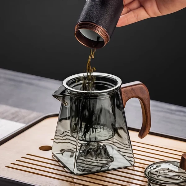 Consistent Transparent Heat-Resistant Glass Teapot Stylish