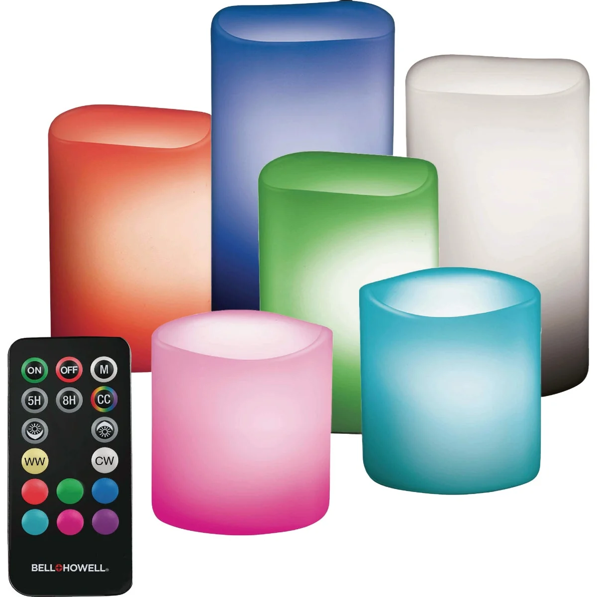 Traditional Bell Howell Candle Brights Flameless Candles 6-Pack Crafted