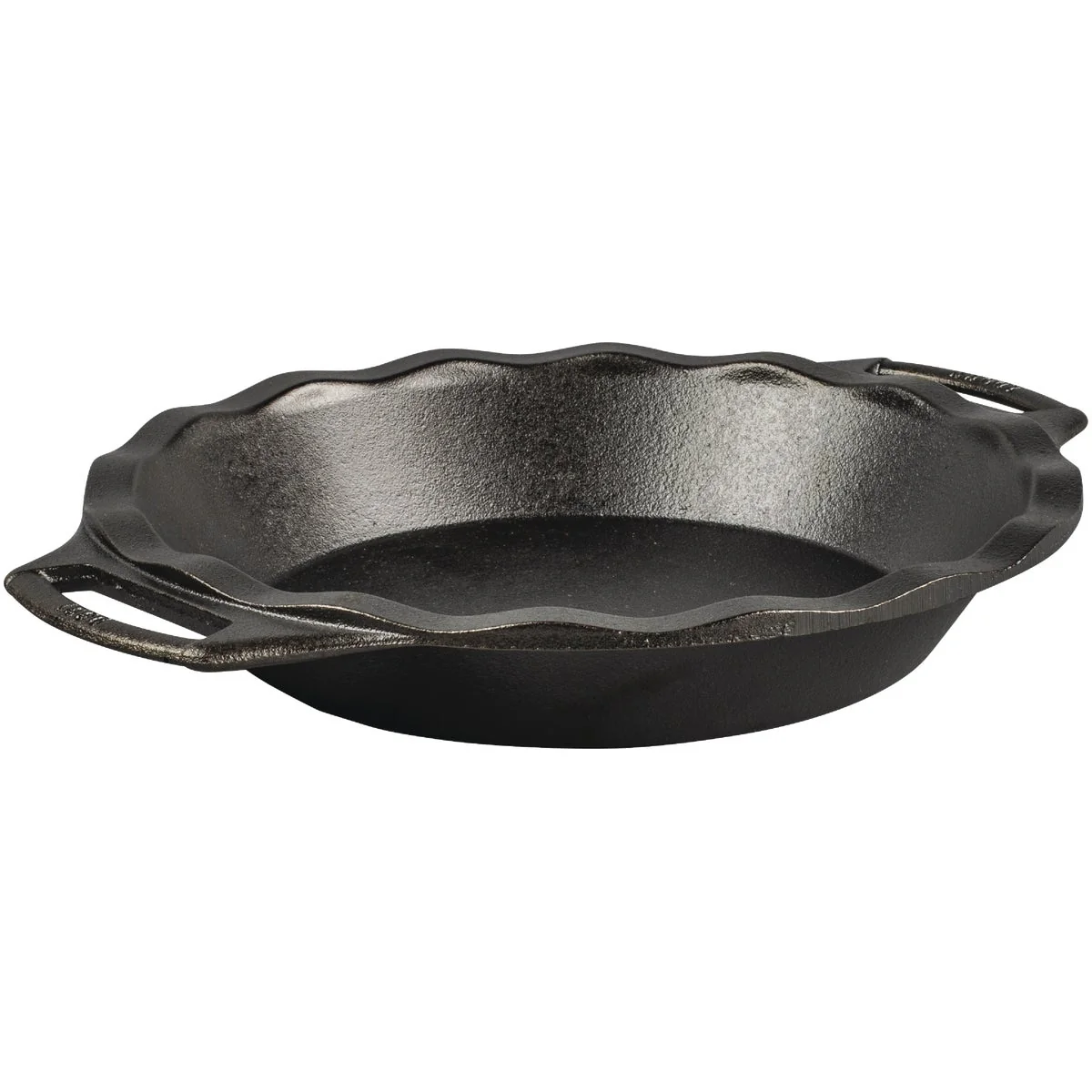 Secure Lodge 9 In. Seasoned Cast Iron Pie Pan with Dual Handles Carefully Designed