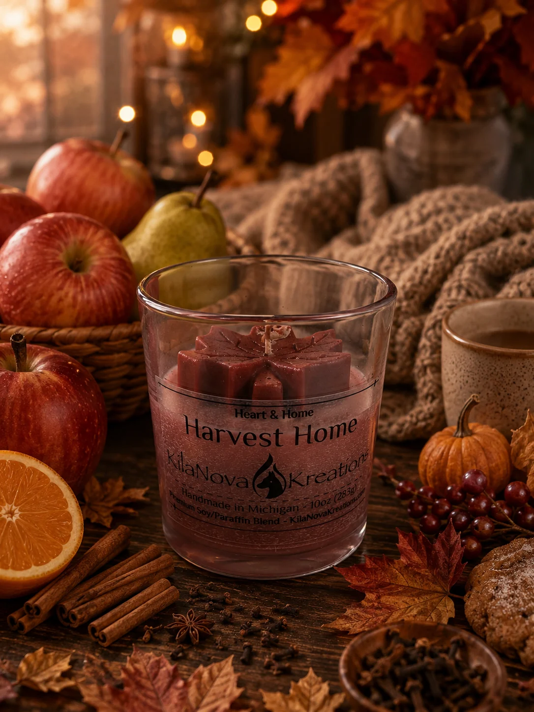 Fine Crafted Harvest Home Fall Candle Elegant