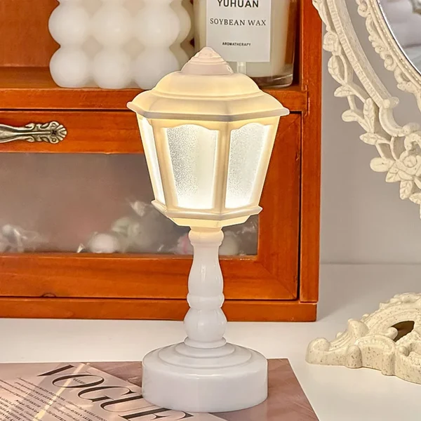 Authentic Vintage White Table Lamp Eco-Friendly