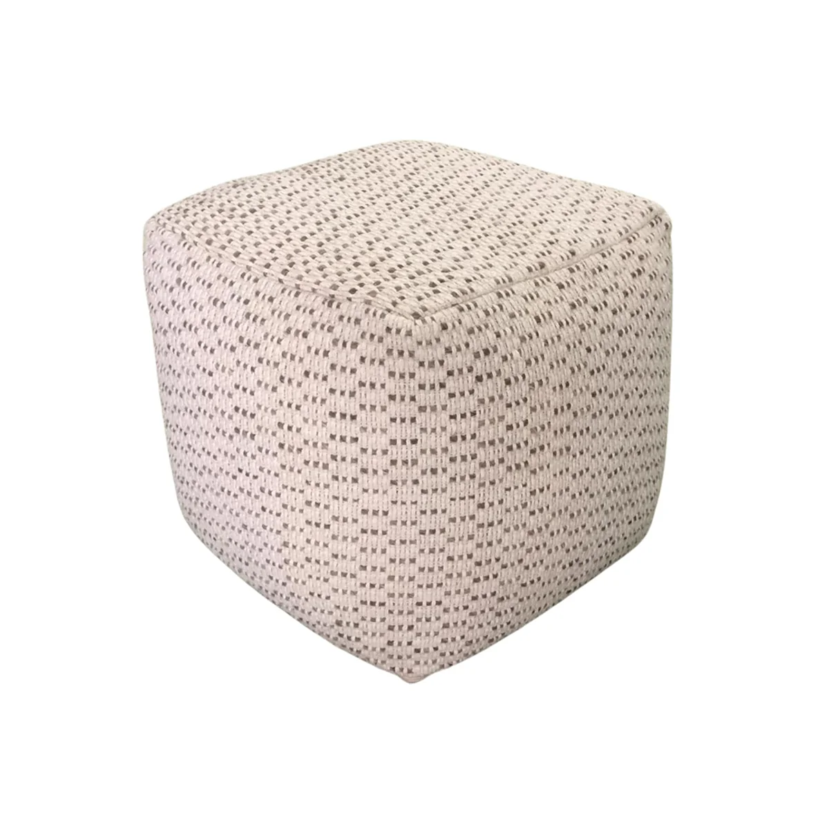 Quality Kimono Pouf – Ivory Grey Fine Crafted