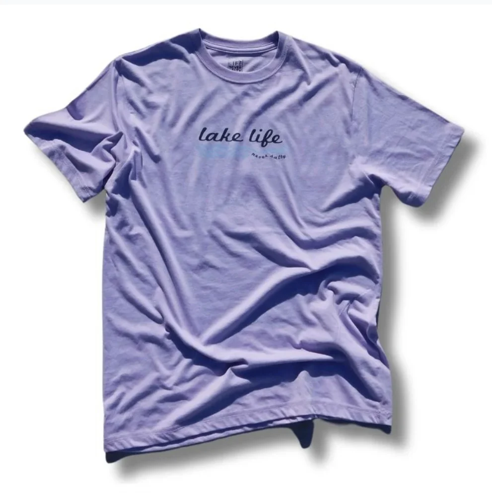 Exclusive Short Sleeve Tee – Lake Life Salty – Purple Professional