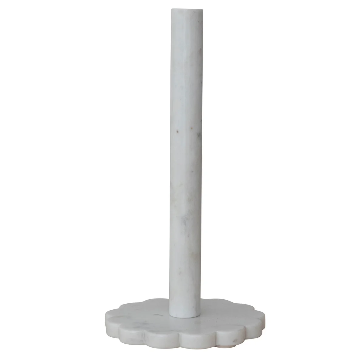 Stylish Marble Scalloped Paper Towel Holder White High-Quality