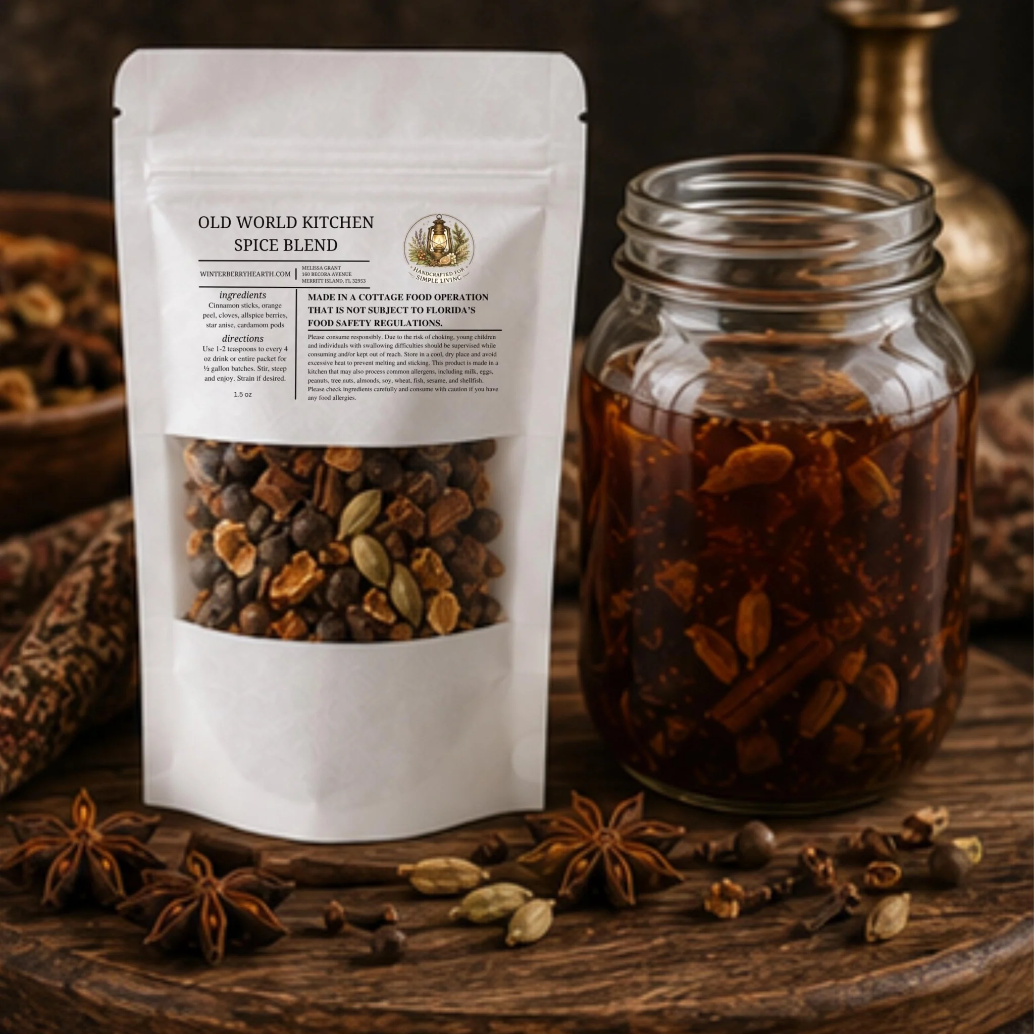 First-Class Old World Kitchen Mulling Spice Blend Mulled Wine Drink Infusion Excellent