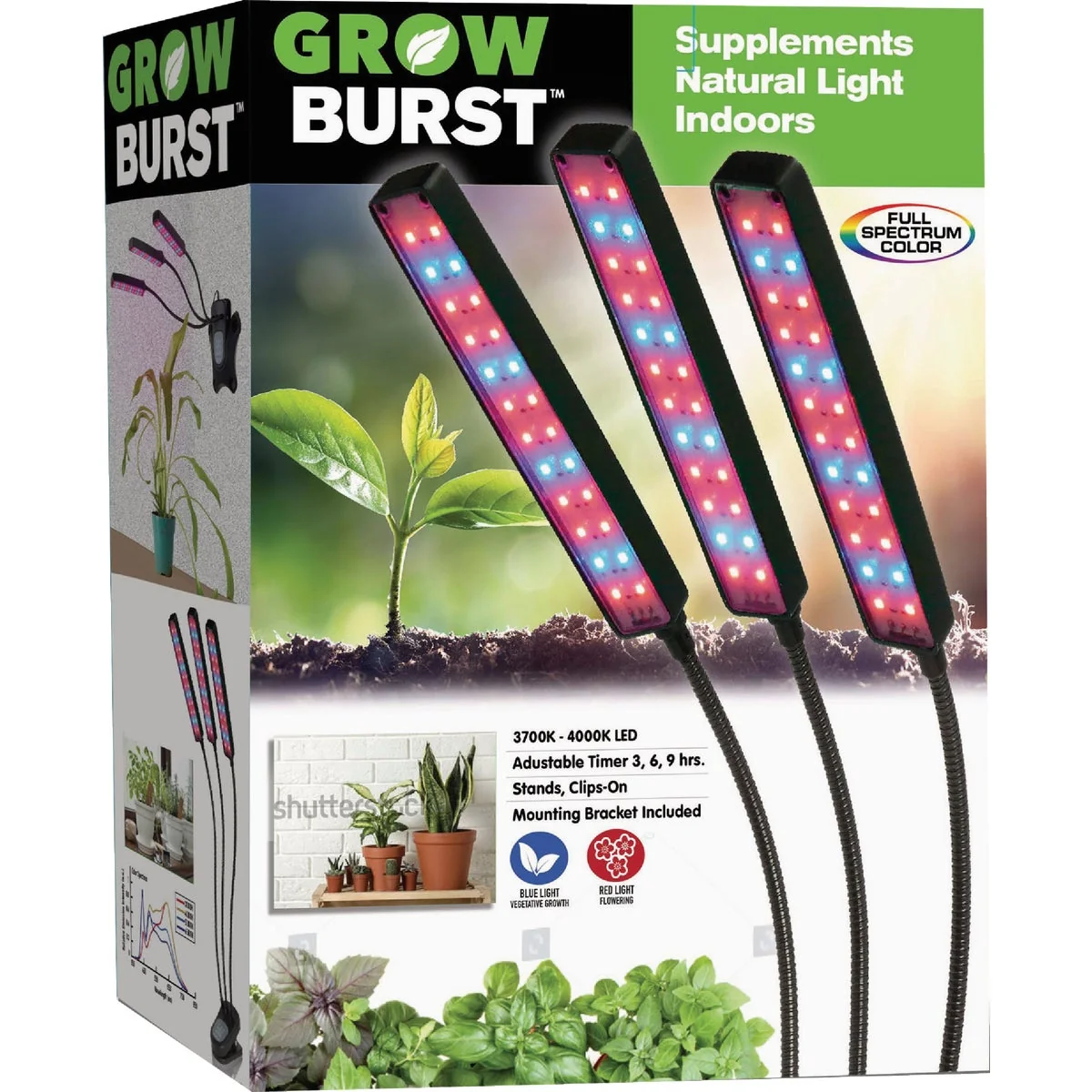 Recyclable Bell Howell Grow Burst Natural Indoor Light Trendy