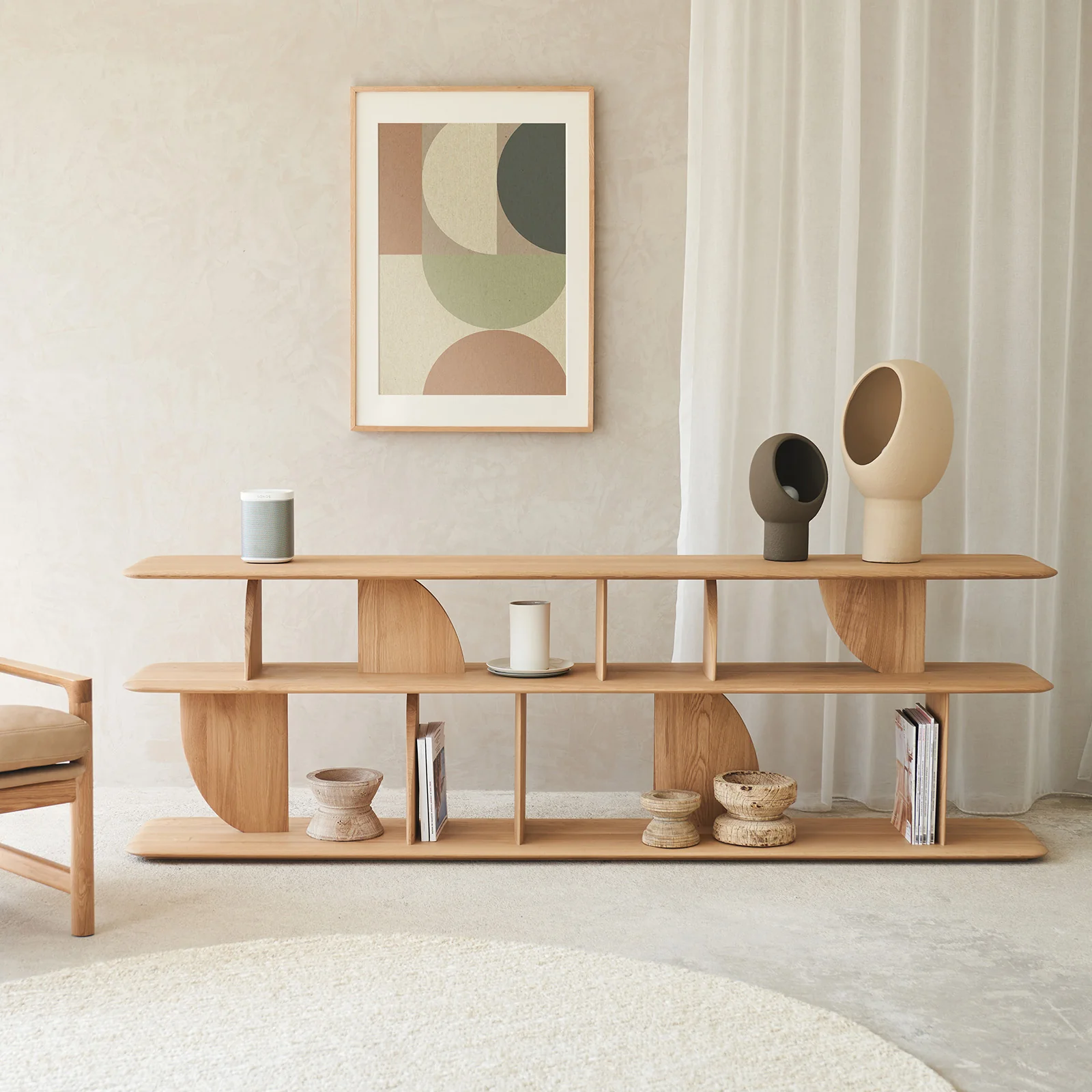 Verified Geometric Console Oak Effective