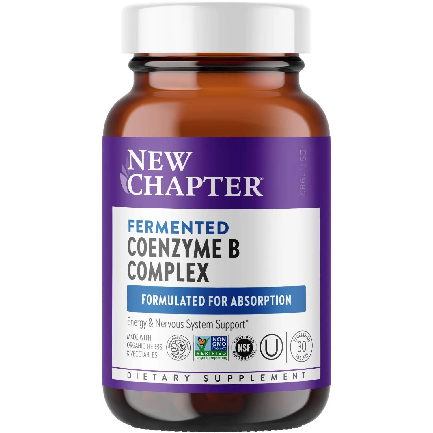 Verified New Chapter Fermented Coenzyme B Complex Energy Nervous System Support Professional
