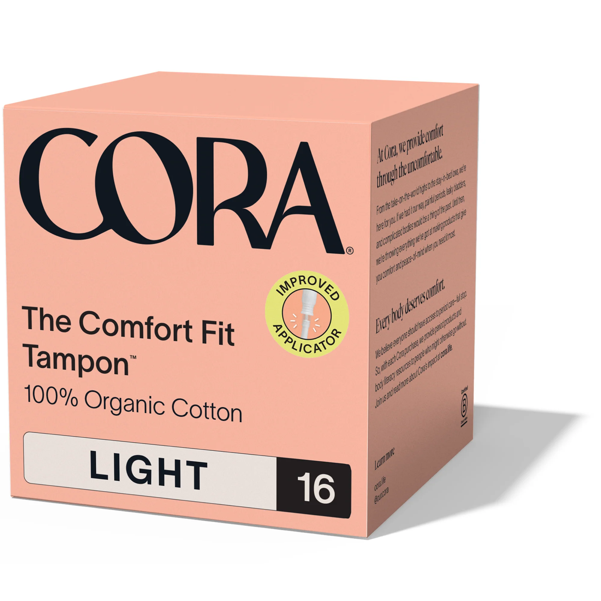 Advanced Cora – Organic Cotton Tampons with Applicator Natural