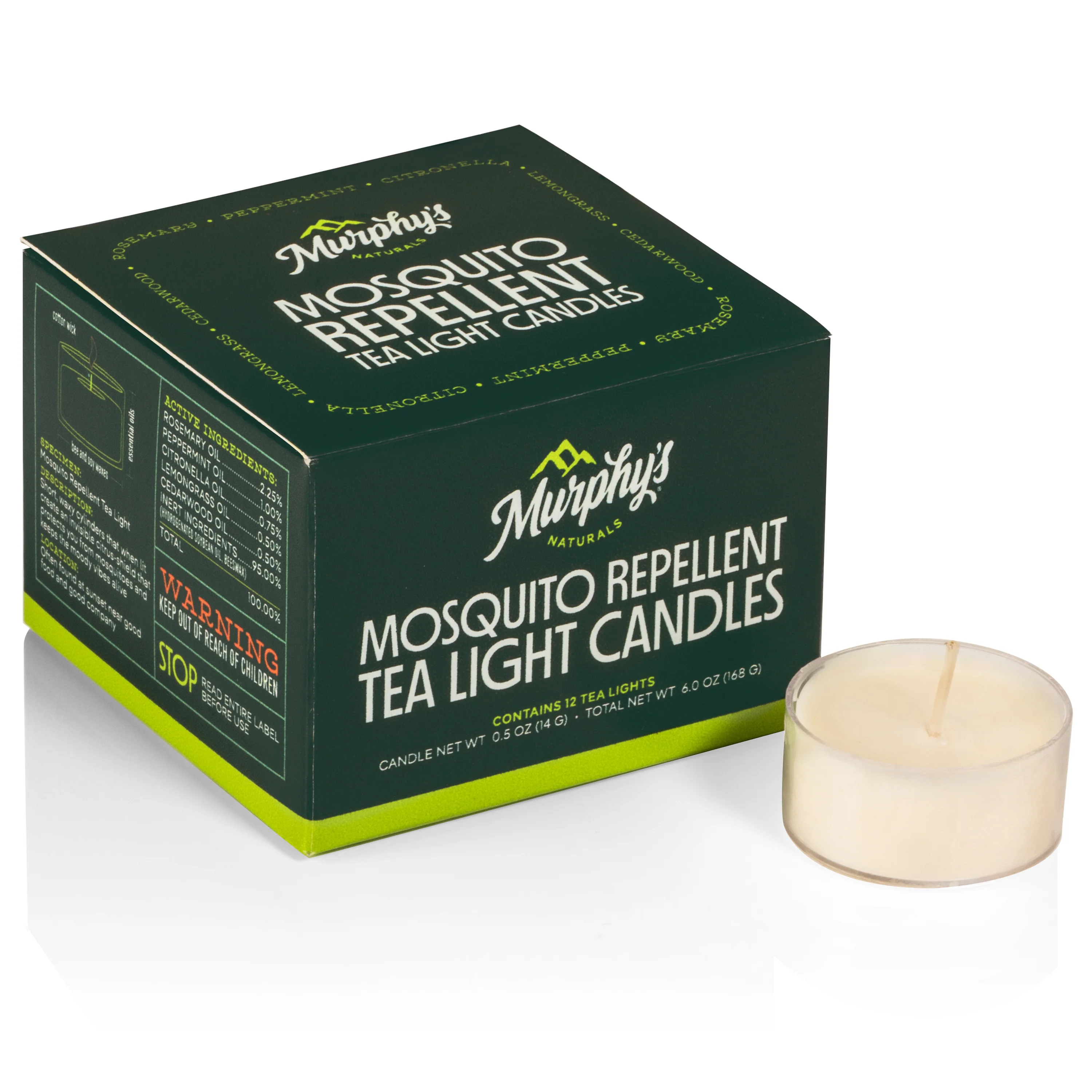 Reusable Murphy’s Naturals Mosquito Repellent Tea Light Candles Modern