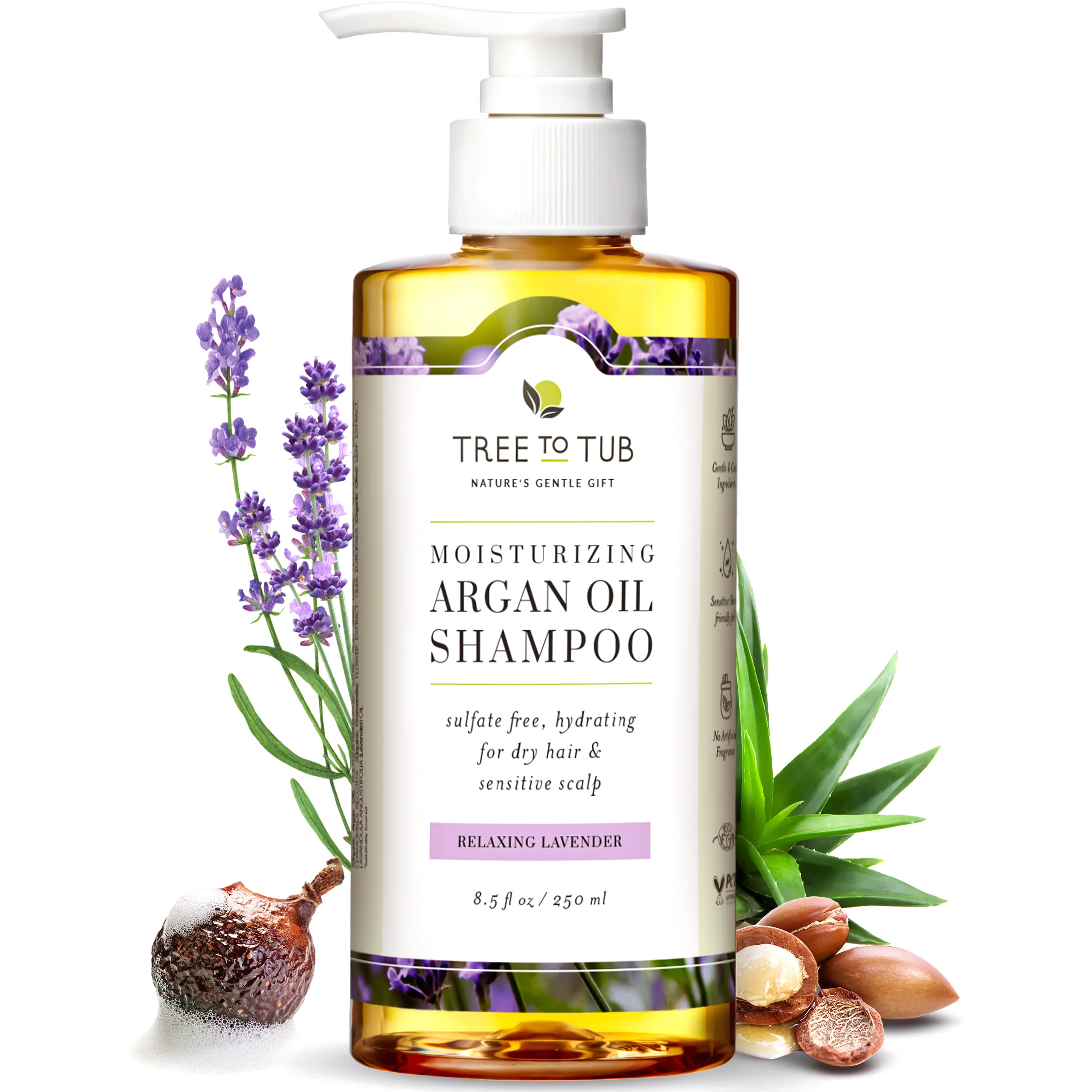 Traditional Tree To Tub Argan Oil Hydrating Shampoo for Dry Scalp Hair Organic