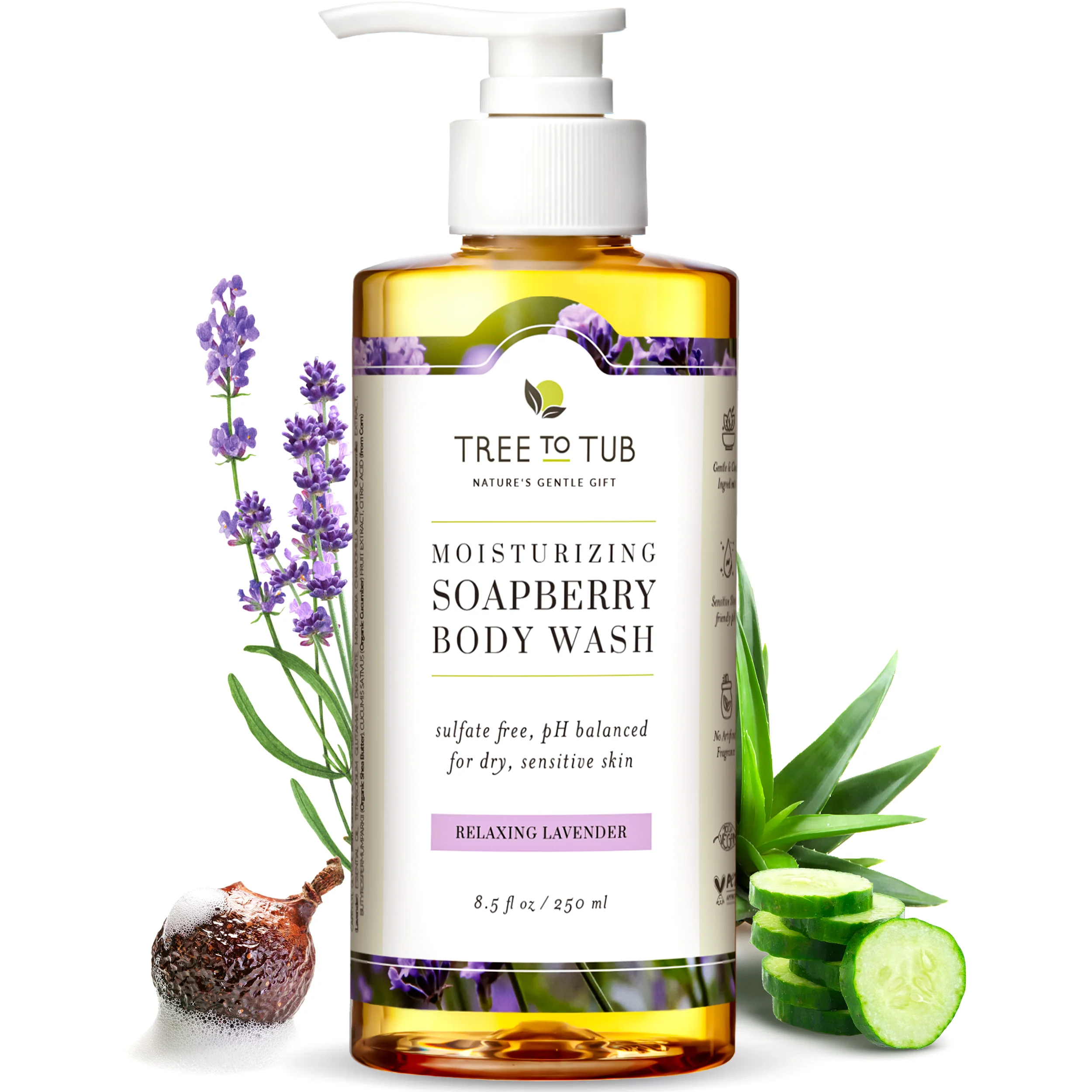 Long-Lasting Tree To Tub Ultra Hydrating Body Wash for Dry Skin Enhanced