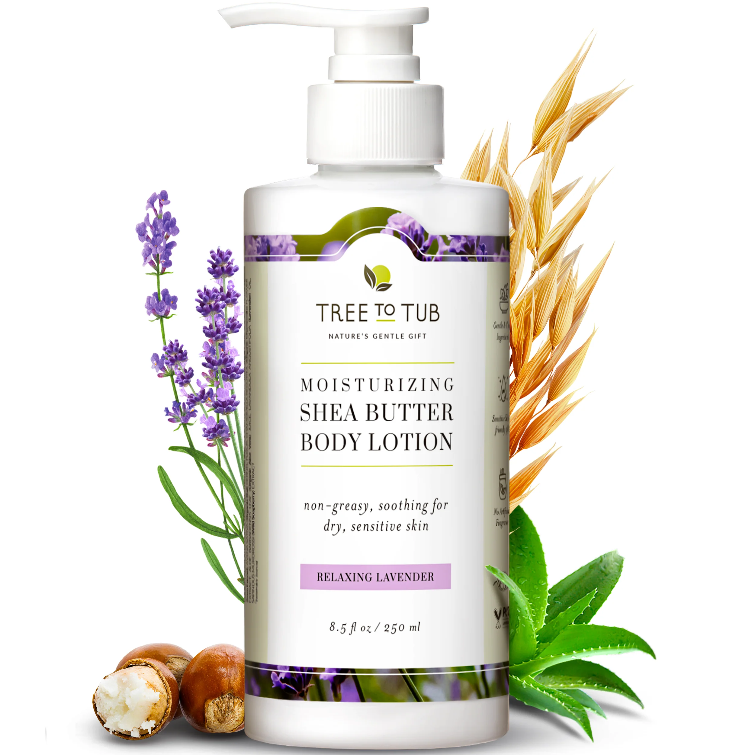 Healthy Tree To Tub Moisturizing Shea Cocoa Butter Lotion for Dry Skin Classic