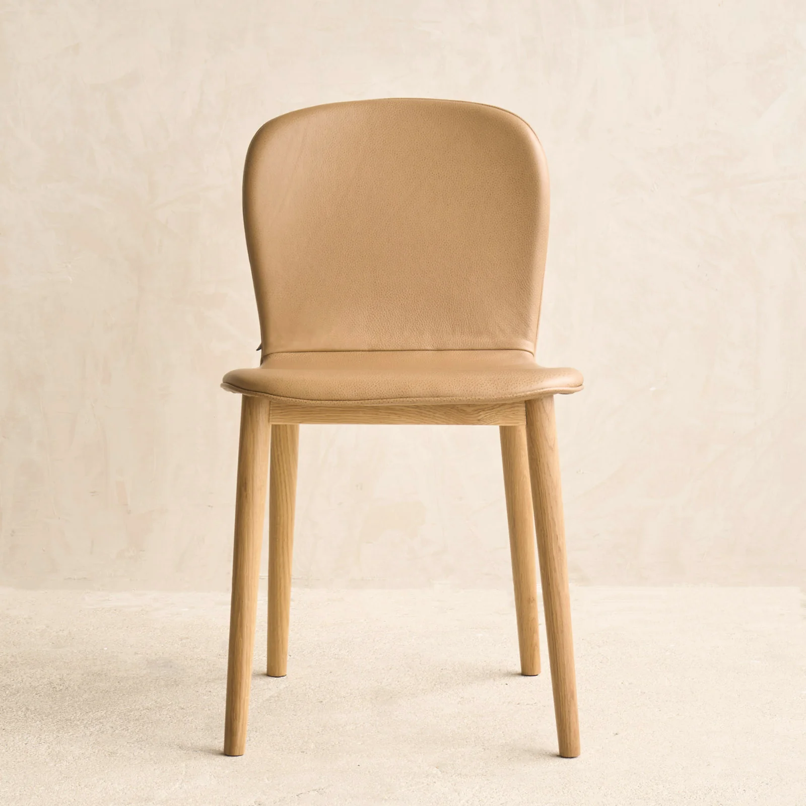 Secure Puddle Leather Dining Chair Oak Frame – Pecan Official