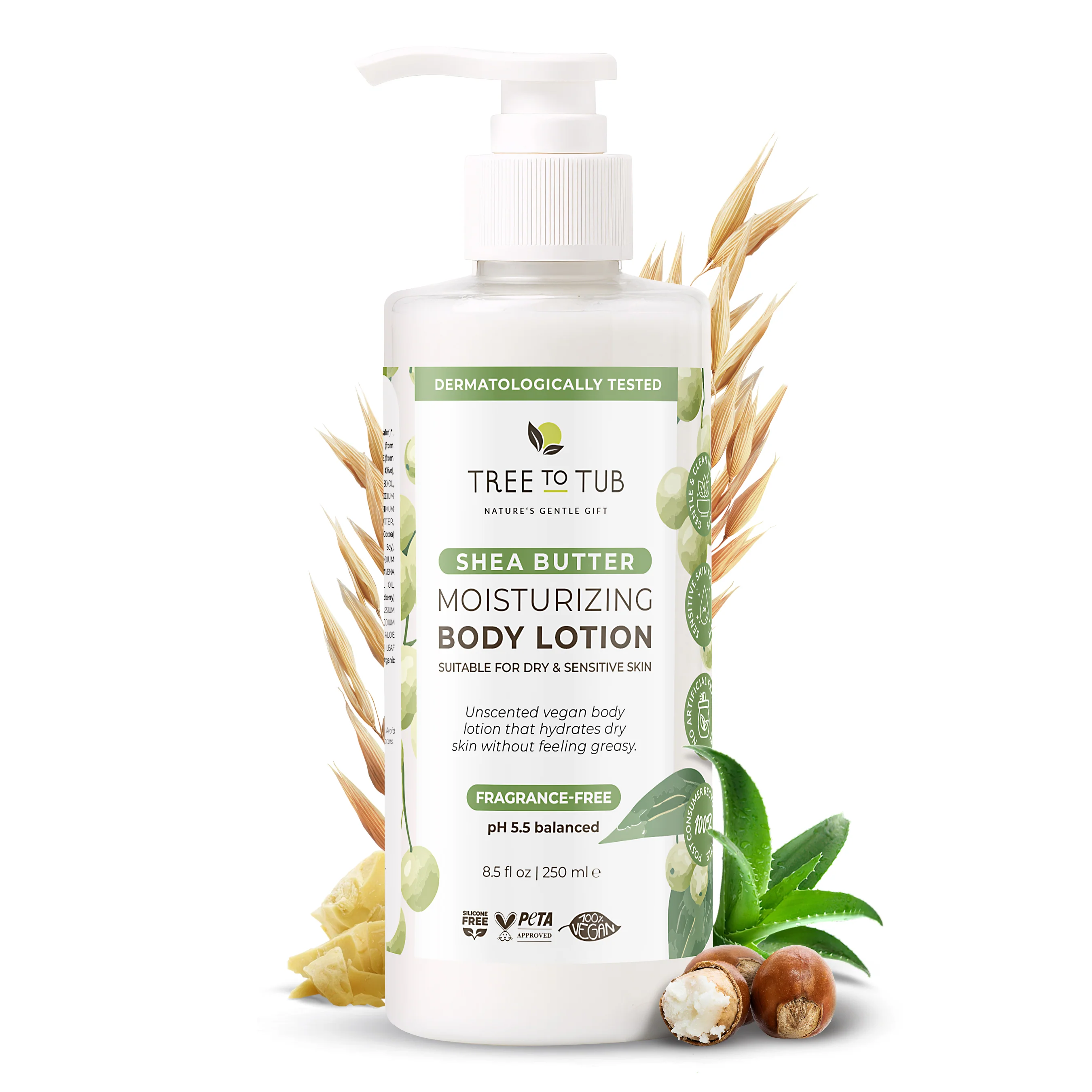 Professional Tree To Tub Ultra Gentle Lotion for Sensitive Skin with Aloe Stylish