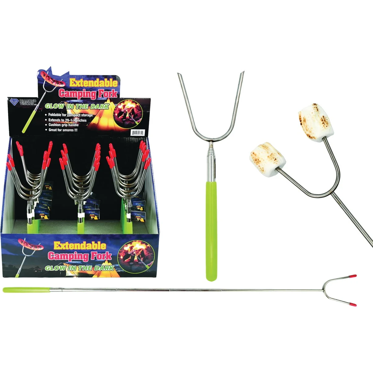 Natural Diamond Visions 29 In. Extendable Camping Fork Fine