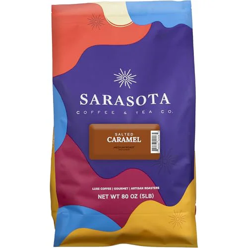 High-Performance Sarasota Coffee Whole Bean Salted Caramel 80 Ounce Top-Quality
